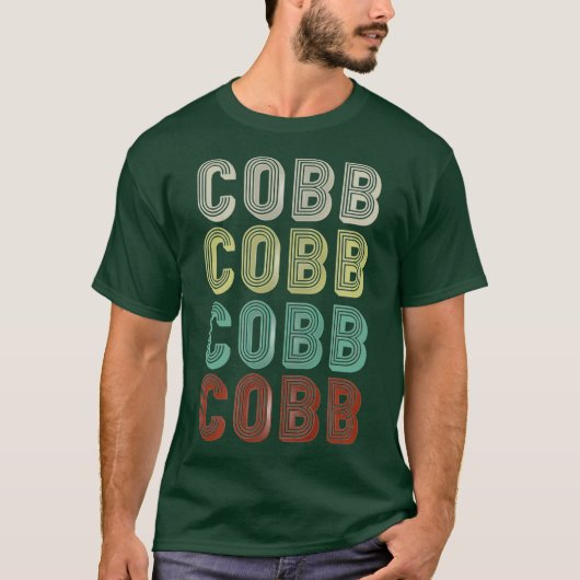 名前はレトロヴィンテージディスコのCobb おもしろい Tシャツ (正面)