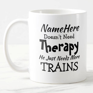 名前は必要ないセラピーJust Trains誕生日 コーヒーマグカップ