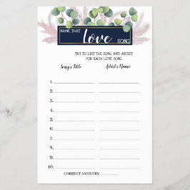 名前は愛する歌のパンパスグラスシャワーゲームカード チラシ