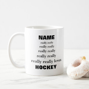 名前は本当に大好きなSubject Hockey コーヒーマグカップ