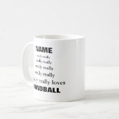 名前は本当に大好き件名ハンドボール コーヒーマグカップ (正面左)