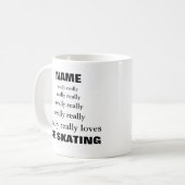 名前は本当に本当に大好き件名スケートで滑る コーヒーマグカップ (正面左)
