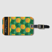 名前は甘いパイナップルのピックボール  ラゲッジタグ (正面横)