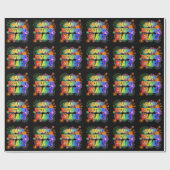 名前は"BLAKE"、楽しい"HAPPY+BIRTHDAY" ラッピングペーパー (フラット)