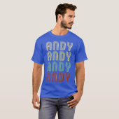 名前はAndy In おもしろいレトロヴィンテージDisco Tシャツ (正面フル)