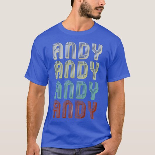 名前はAndy In おもしろいレトロヴィンテージDisco Tシャツ (正面)