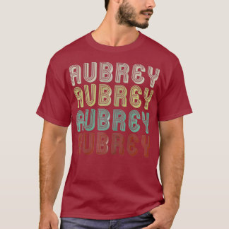 名前はAubrey In おもしろいレトロヴィンテージディスコ Tシャツ