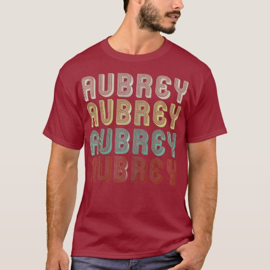 名前はAubrey In おもしろいレトロヴィンテージディスコ Tシャツ (正面)