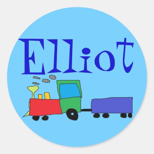 名前はElliot Stickers ラウンドシール (正面)