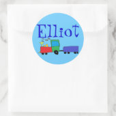 名前はElliot Stickers ラウンドシール (バッグ)