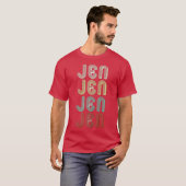 名前はJen In おもしろいレトロヴィンテージDisco Tシャツ (正面フル)
