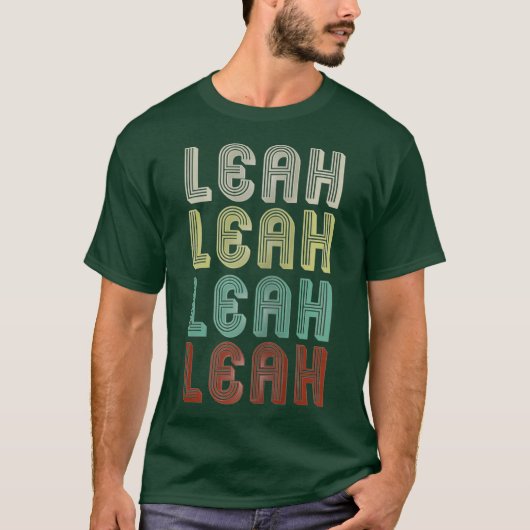 名前はLeah In おもしろいレトロヴィンテージDisco Tシャツ (正面)