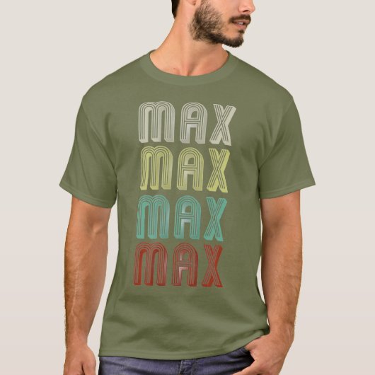 名前はMax InレトロおもしろいヴィンテージDisco Tシャツ (正面)