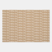 名前への手書きモダン紙のフェイクバッグ3 ラッピングペーパーシート (正面3)