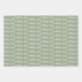 名前への手書きモダン紙のフェイクバッグ3 ラッピングペーパーシート (正面2)