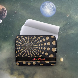 名前またはイニシャルを持つ多くの月のラップトップスリーブ ラップトップスリーブ