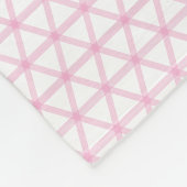 名前またはイニシャル付きピンクの三角形チェック フリースブランケット (角)