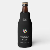 名前またはクールブランドの黒い瓶 ボトルクーラー (ボトル正面)