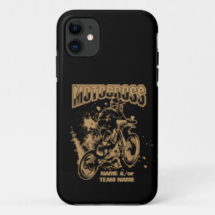 名前またはチーム名をMotocross Rider on Bikeに追加 iPhone 11 ケース