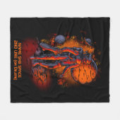 名前またはテキストの追加 – ライオン宇宙飛行士SK8宇宙 フリースブランケット (正面(横))