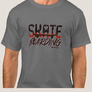 名前またはテキストの追加 – SKATE搭乗用Tシャツ Tシャツ