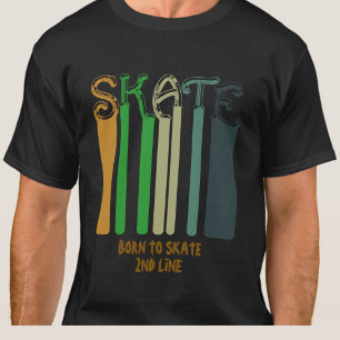 名前またはテキストの追加 – SKATE -生まれ Skateへ Tシャツ