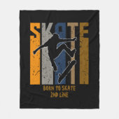 名前またはテキストの追加 – SKATE Skateboarder フリースブランケット (正面)
