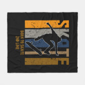 名前またはテキストの追加 – SKATE Skateboarder フリースブランケット (正面(横))