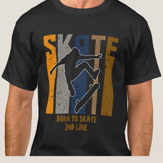 名前またはテキストの追加 – SKATE Skateboarder Tシャツ
