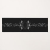 名前またはモノグラムの黒いドラゴンスモーク ヨガマット (裏面(横))