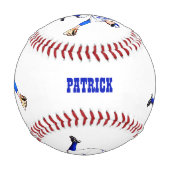 名前またはモノグラムを持つ野球選手 野球ボール (正面)