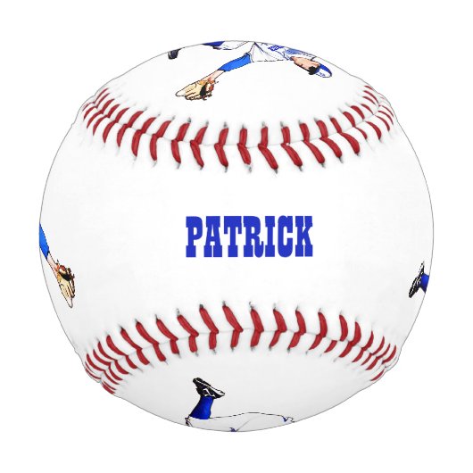 名前またはモノグラムを持つ野球選手 野球ボール (正面)