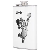 名前またはモノグラム付きピックルボール星 フラスク (左)