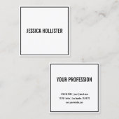 名前または会社名 |モダン黒縁ど スクエア名刺 (正面/裏面)