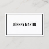 名前または会社名 |モダン黒縁ど 名刺 (正面)