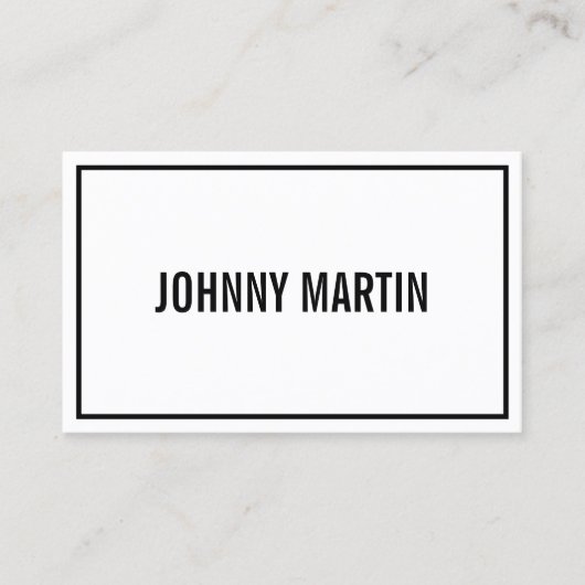 名前または会社名 |モダン黒縁ど 名刺 (正面)