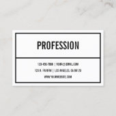 名前または会社名 |モダン黒縁ど 名刺 (裏面)