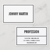 名前または会社名 |モダン黒縁ど 名刺 (正面/裏面)