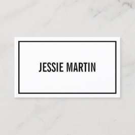 名前または会社名 |モダン黒縁ど 名刺