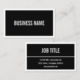 名前または会社名 |白はっきりした縁ど 名刺