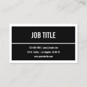 名前または会社名 |白はっきりした縁ど 名刺 (裏面)