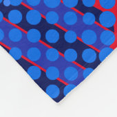 名前または単語のカスタマイズ |青と赤 フリースブランケット (角)