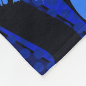 名前または単語のカスタマイズ |青と黒 フリースブランケット (角)