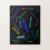 名前または単語の追加 数々の| – 色 ジグソーパズル (縦)