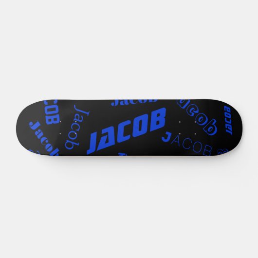名前または単語の追加 |青と黒 スケートボード (横)
