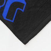 名前または単語の追加 |青と黒 フリースブランケット (角)