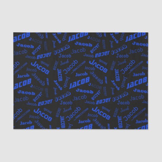 名前または単語の追加 |青と黒 薄葉紙 (正面)