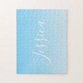 名前または単語 |スカイブルーのグラデーシグラデーションョン ジグソーパズル (縦)