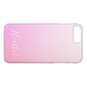 名前または単語 |ピンク色のグラデーショングラデーション Case-Mate iPhoneケース (裏面(横))