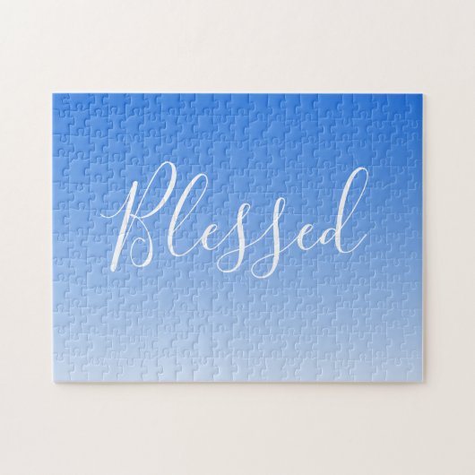 名前または単語 |青グラデーシグラデーションョン ジグソーパズル (横)